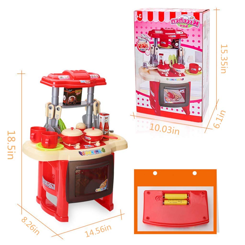 Toy Land Interesting Pretend Play Kitchen Set Children's Home Cooking Tableware-Assorted Color