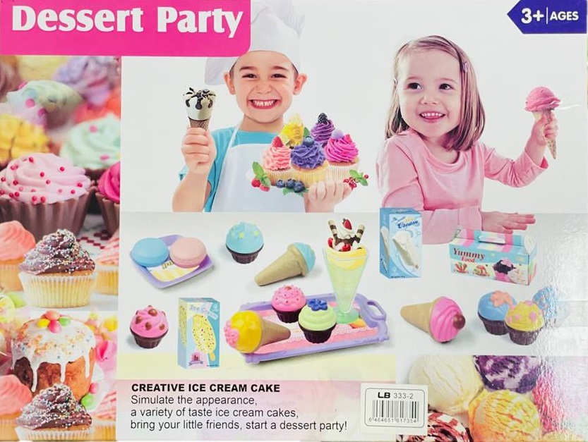 Toy Land Desserts Food Toy, 14 Pcs Kids Play Food Set Toddlers Pretend Toy Food Pretend Tea Party Food Fake Food Toy for Kids Birthday Gift