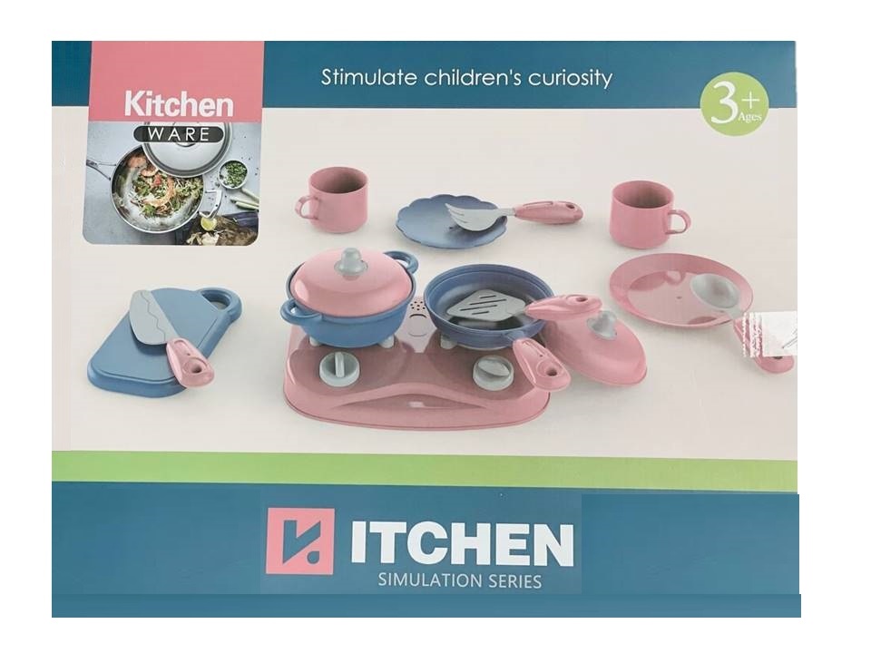 Toy Land Kitchen Simulation Series 13 Pcs Pretend Play Kitchen Ware Set for Kids