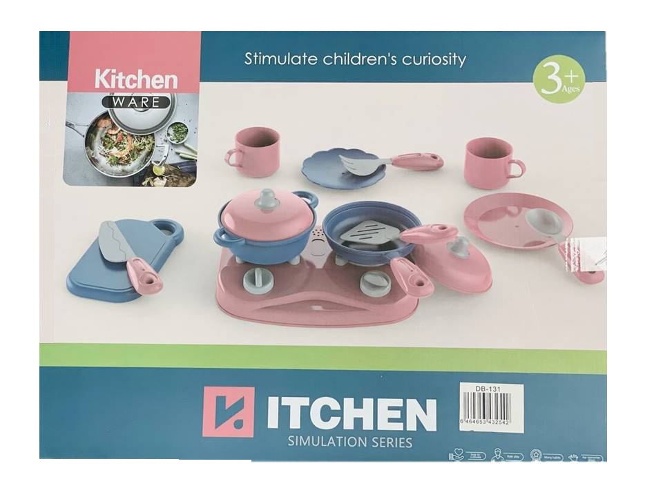 Toy Land Multicolor 13 Pcs Simulation Kitchen Ware Set for Kids