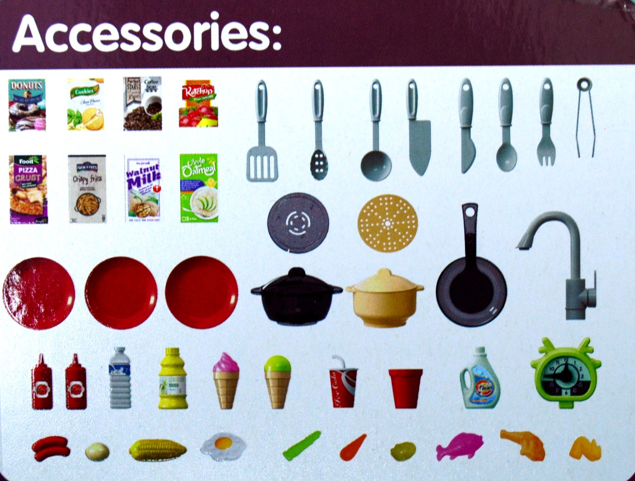 Toy Land Kitchen Role Play Series, Just for Child Cooking Play Set with Light and Sounds.