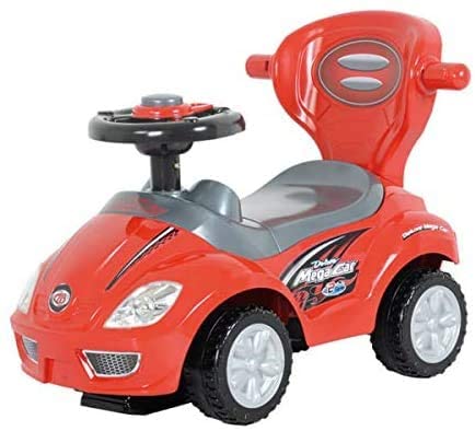 Toy Land 3 in 1 Multifunction Ride on Push Car for Kids-Red